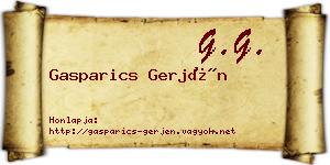 Gasparics Gerjén névjegykártya